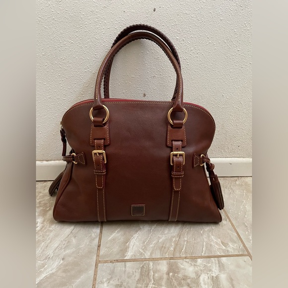 Dooney & Bourke Florentine Chestnut Domed Buckle Satchel